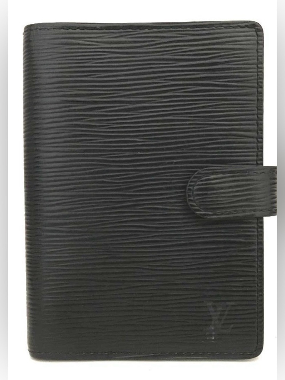 Louis Vuitton Epi Agenda PM Black Leather | Auth